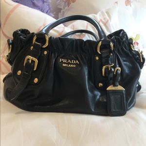 Authentic Classic Prada - Black Leather